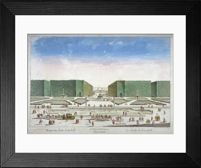 Framed Print : Vauxhall Gardens, Lambeth, London, c1750. Artist Framed Print : Vauxhall Gardens, Lambeth, London, c1750. Artist