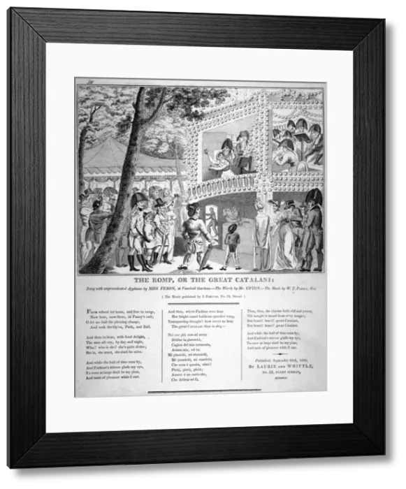 Framed Print : Musical performance at Vauxhall Gardens, Lambeth, London, 1809 Framed Print : Musical performance at Vauxhall Gardens, Lambeth, London, 1809