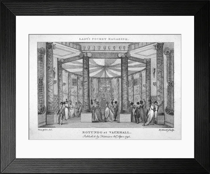 Framed Print : Interior view of the Rotunda at Vauxhall Gardens, Lambeth, London, 1795 Framed Print : Interior view of the Rotunda at Vauxhall Gardens, Lambeth, London, 1795