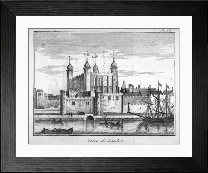 Framed Print : View of the Tower of London from the River Thames, 1742. Artist Framed Print : View of the Tower of London from the River Thames, 1742. Artist