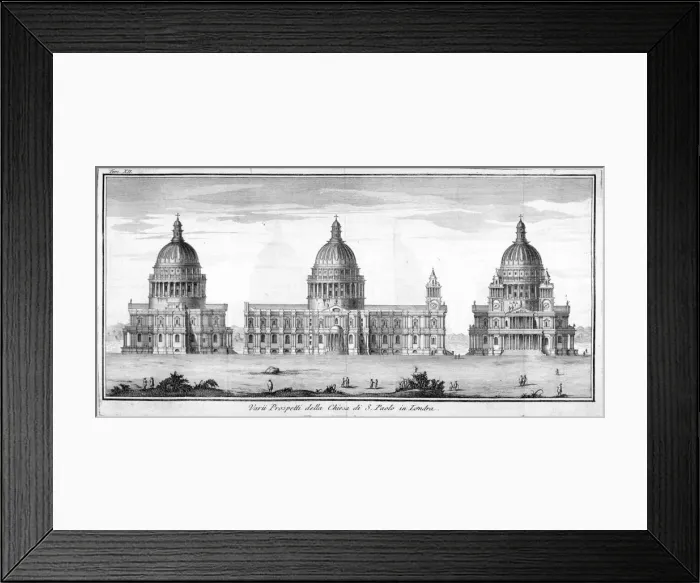 Framed Print : St Pauls Cathedral, London, 1742 Framed Print : St Pauls Cathedral, London, 1742