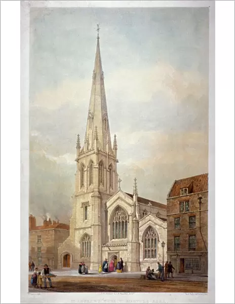 St Andrews Church, Wells Street, Marylebone, London, c1846. Artist: Day & Haghe