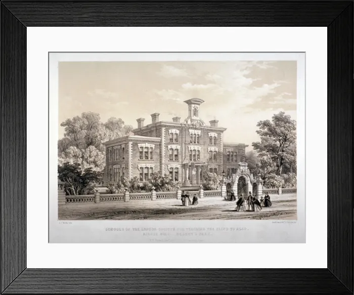 Framed Print : London Society Schools for teaching blind people, Avenue Road, Marylebone, London, c1860 Framed Print : London Society Schools for teaching blind people, Avenue Road, Marylebone, London, c1860