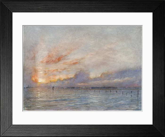 Framed Print : The Lagoons, Venice, 1910. Artist: Albert Goodwin Framed Print : The Lagoons, Venice, 1910. Artist: Albert Goodwin