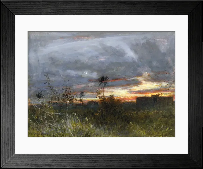 Framed Print : The Towers of Silence, Bombay, 1909. Artist: Albert Goodwin Framed Print : The Towers of Silence, Bombay, 1909. Artist: Albert Goodwin