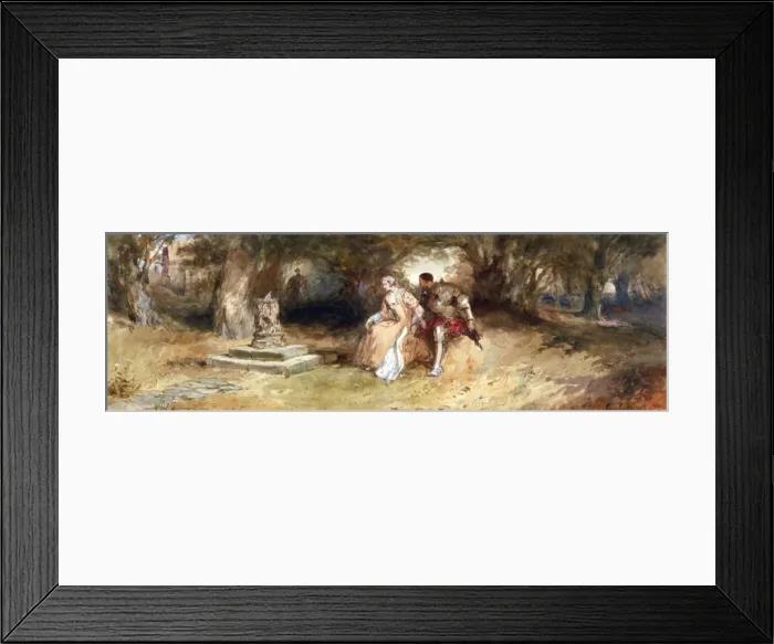 Framed Print : Landscape with Figures, 1885. Artist: Charles Cattermole Framed Print : Landscape with Figures, 1885. Artist: Charles Cattermole