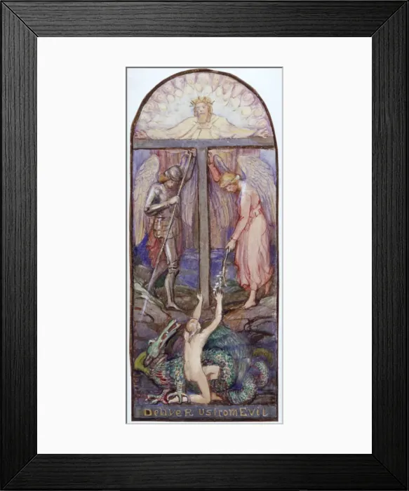 Framed Print : Design for Stained Glass, c1864-1930. Artist: Anna Lea Merritt Framed Print : Design for Stained Glass, c1864-1930. Artist: Anna Lea Merritt