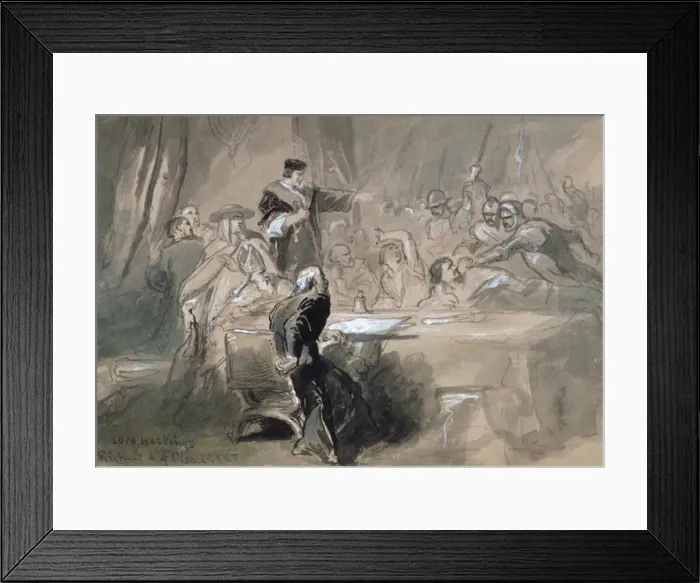 Framed Print : Arrest of Lord Hastings, c1856-1859. Artist: Sir John Gilbert Framed Print : Arrest of Lord Hastings, c1856-1859. Artist: Sir John Gilbert