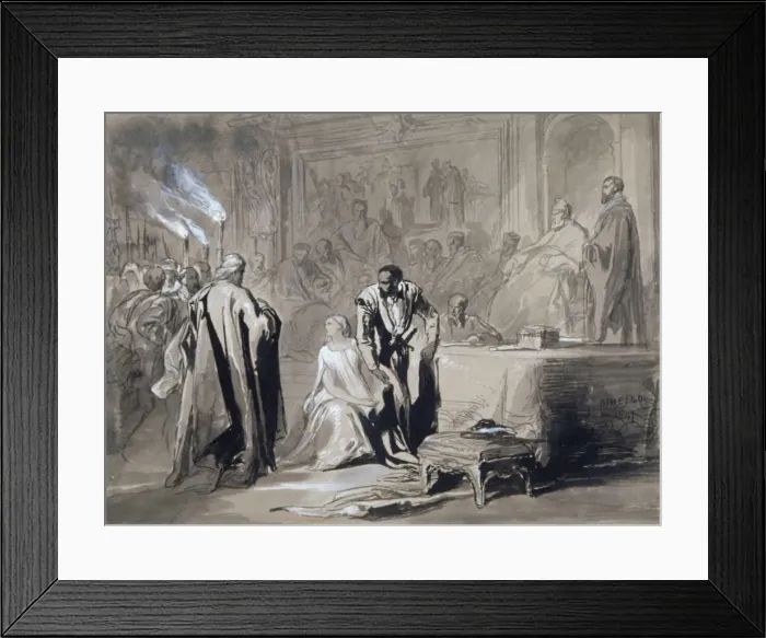 Framed Print : Othello and Desdemona before the Senate, 1847 Framed Print : Othello and Desdemona before the Senate, 1847