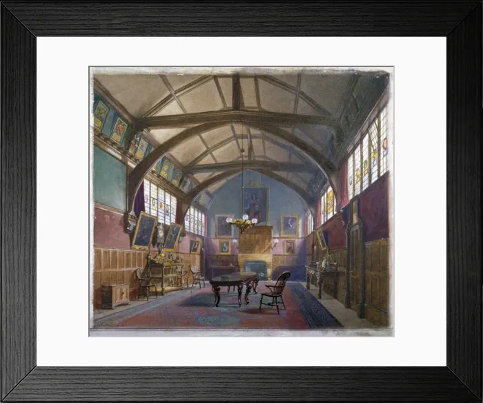 Framed Print : Interior of Barnards Inn, London, 1885. Artist: John Crowther Framed Print : Interior of Barnards Inn, London, 1885. Artist: John Crowther