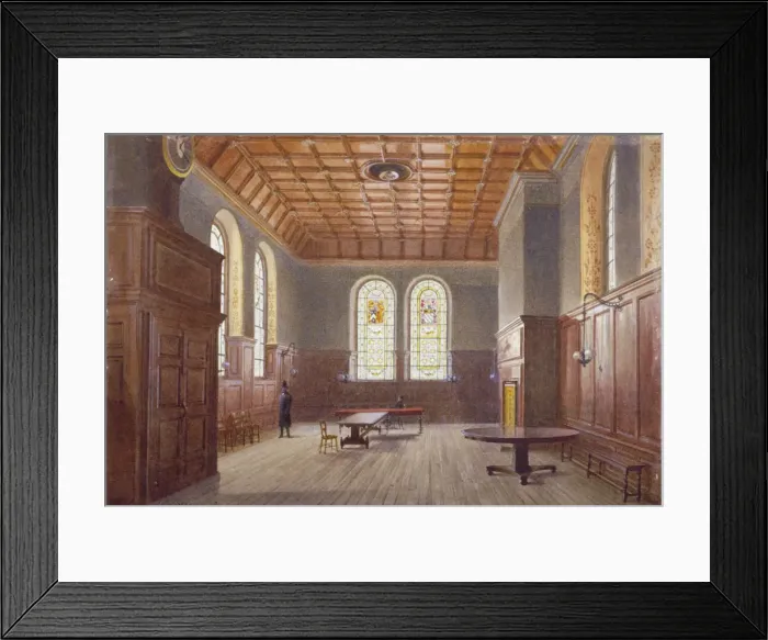 Framed Print : Hall of Clements Inn, London, 1884. Artist: John Crowther Framed Print : Hall of Clements Inn, London, 1884. Artist: John Crowther
