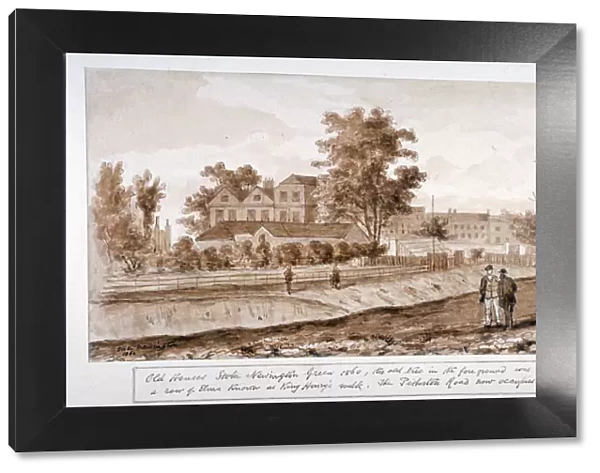 Old houses, Newington Green, Stoke Newington, London, 1860. Artist: HF