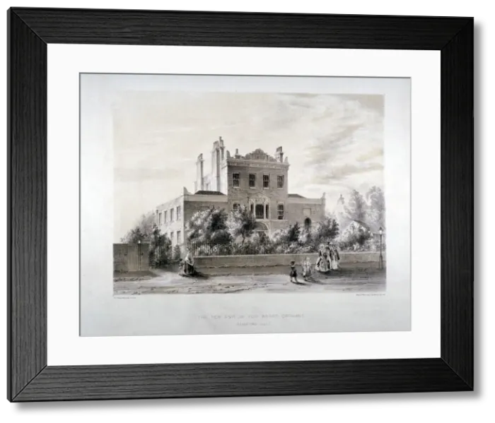 Framed Print : New asylum for infant orphans at Stamford Hill, Stoke Newington, London, c1846. Artist Framed Print : New asylum for infant orphans at Stamford Hill, Stoke Newington, London, c1846. Artist