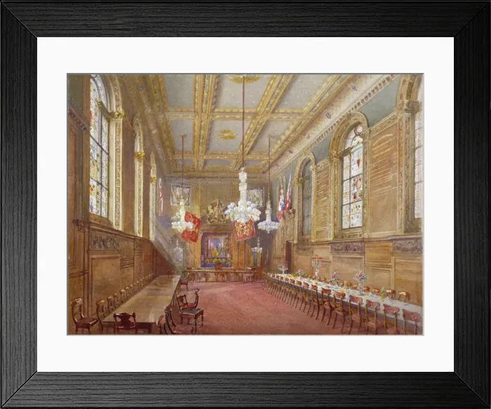 Framed Print : Interior of the Vintners Hall, Upper Thames Street, London, 1880. Artist: John Crowther Framed Print : Interior of the Vintners Hall, Upper Thames Street, London, 1880. Artist: John Crowther