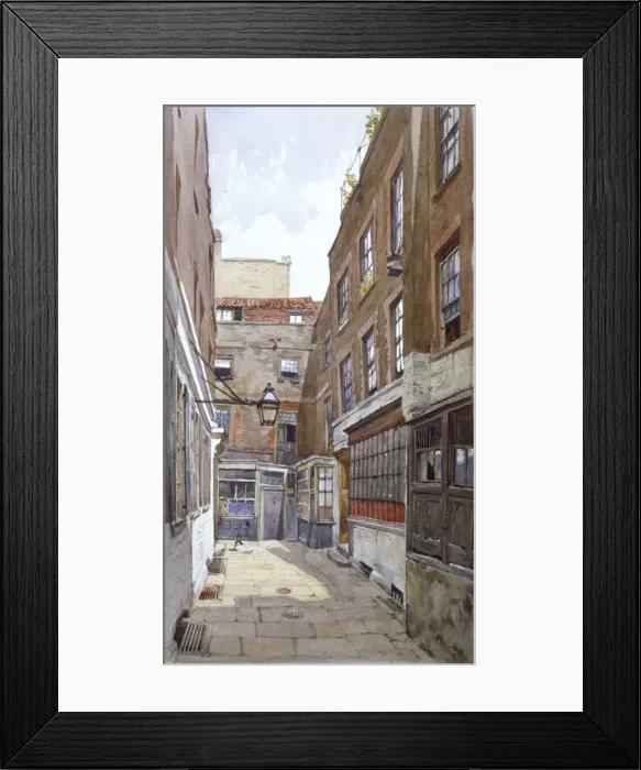 Framed Print : View of Apollo Court, Fleet Street, City of London, 1880. Artist: John Crowther Framed Print : View of Apollo Court, Fleet Street, City of London, 1880. Artist: John Crowther