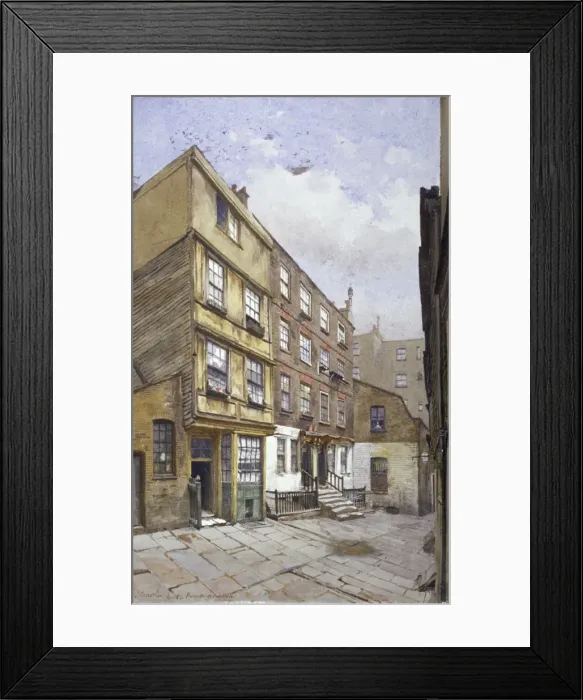 Framed Print : Crown Court, Chancery Lane, London, 1881. Artist: John Crowther Framed Print : Crown Court, Chancery Lane, London, 1881. Artist: John Crowther