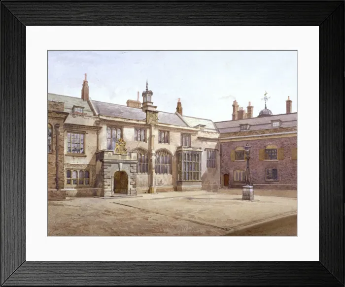Framed Print : View of Suttons Pensioners Hall, Charterhouse, London, 1885. Artist: John Crowther Framed Print : View of Suttons Pensioners Hall, Charterhouse, London, 1885. Artist: John Crowther