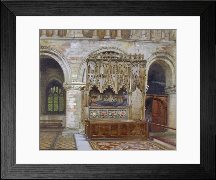 Framed Print : Raheres tomb, St Bartholomews Priory, City of London, 1880. Artist: John Crowther Framed Print : Raheres tomb, St Bartholomews Priory, City of London, 1880. Artist: John Crowther