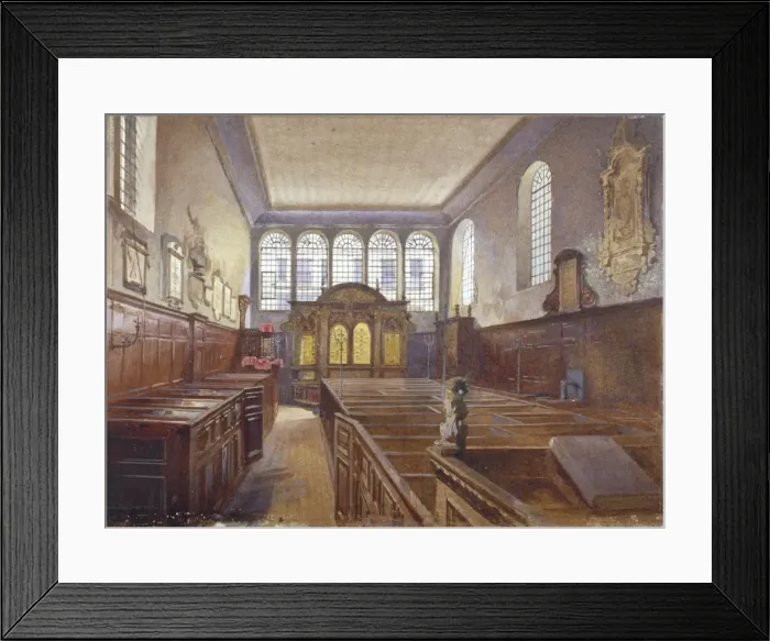 Framed Print : Interior view of the Church of St Matthew, Friday Street, City of London, 1881. Artist Framed Print : Interior view of the Church of St Matthew, Friday Street, City of London, 1881. Artist