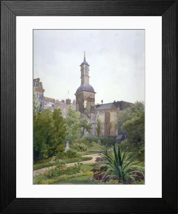 Framed Print : The tower of the Church of St Botolph, Aldersgate, City of London, 1886 Framed Print : The tower of the Church of St Botolph, Aldersgate, City of London, 1886