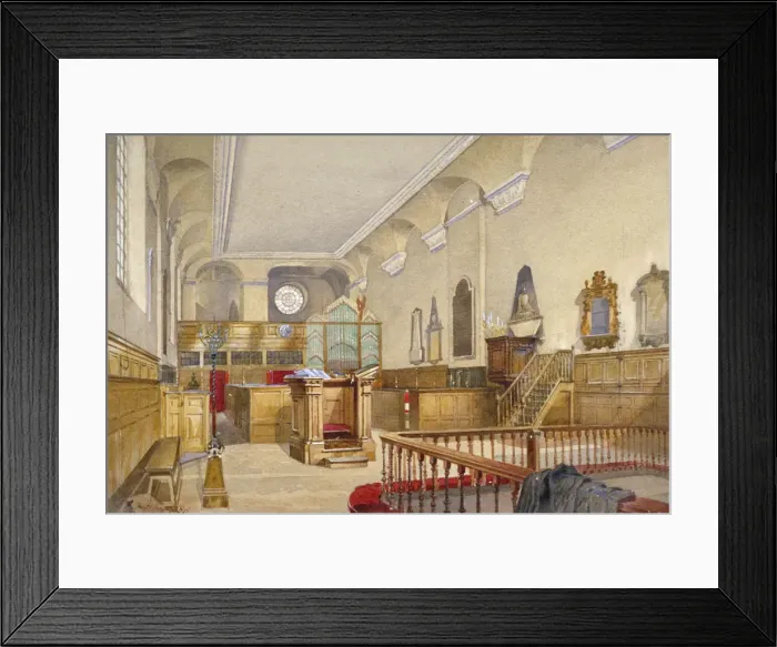 Framed Print : Interior view of St Michaels Church, Wood Street, City of London, 1888. Artist Framed Print : Interior view of St Michaels Church, Wood Street, City of London, 1888. Artist