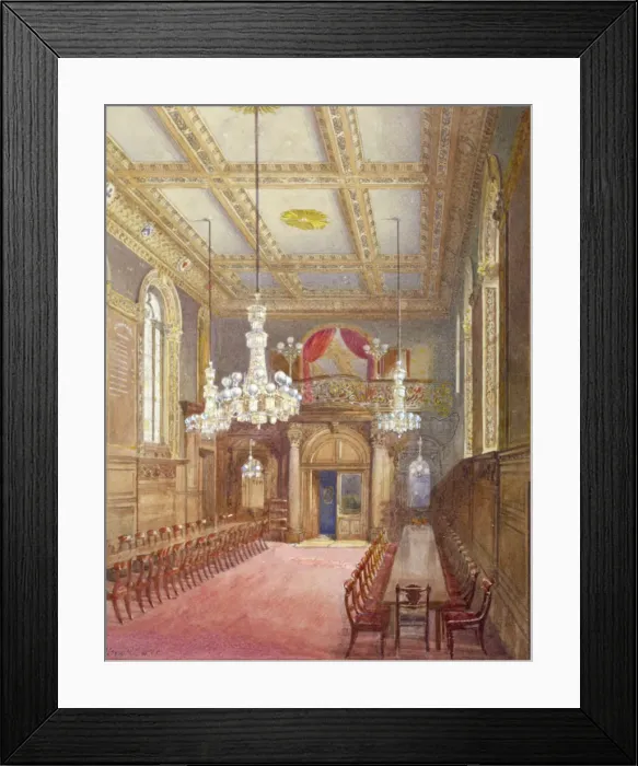 Framed Print : Interior of the Vintners Hall, Upper Thames Street, London, 1888. Artist Framed Print : Interior of the Vintners Hall, Upper Thames Street, London, 1888. Artist