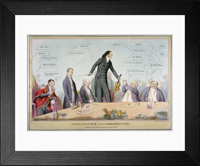 Framed Print : Fiddlestick versus broomstick, 1831 Framed Print : Fiddlestick versus broomstick, 1831