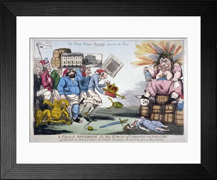 Framed Print : A Peace Offering to the Genius of Liberty and Equality, 1794. Artist Framed Print : A Peace Offering to the Genius of Liberty and Equality, 1794. Artist