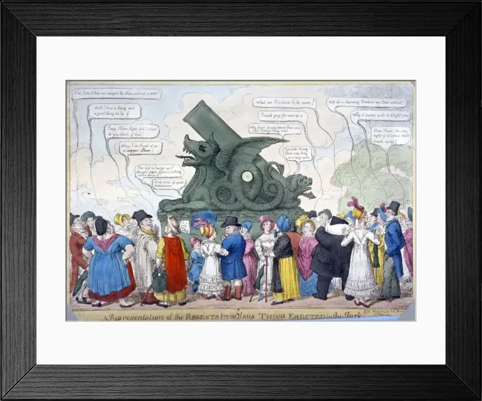 Framed Print : A representation of the Regents tremendous thing erected in the Park, 1816 Framed Print : A representation of the Regents tremendous thing erected in the Park, 1816