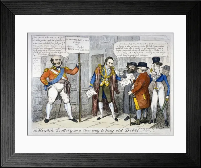 Framed Print : The Kentish lottery - or a new way to pay old debts, 1819 Framed Print : The Kentish lottery - or a new way to pay old debts, 1819