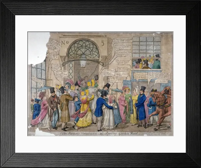 Framed Print : The moving panorama, or Spring Garden rout... 1823. Artist Framed Print : The moving panorama, or Spring Garden rout... 1823. Artist