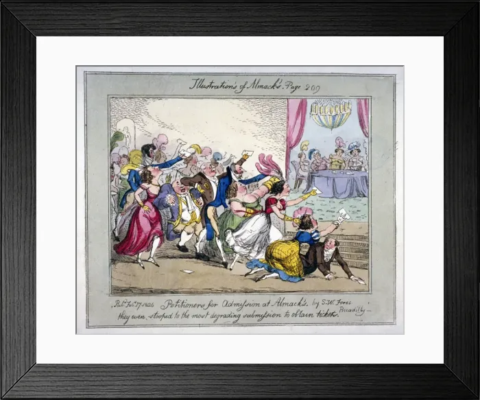 Framed Print : Scene at Almacks Assembly Rooms, London, 1826 Framed Print : Scene at Almacks Assembly Rooms, London, 1826
