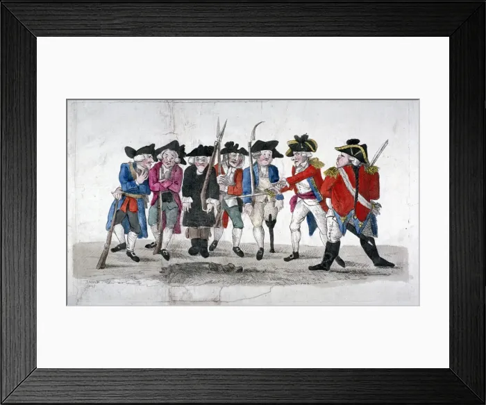 Framed Print : City traind bands, 1789. Artist: John Nixon