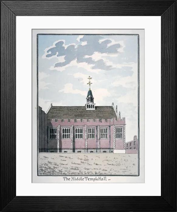 Framed Print : View of the north side of Middle Temple Hall, London, c1800 Framed Print : View of the north side of Middle Temple Hall, London, c1800