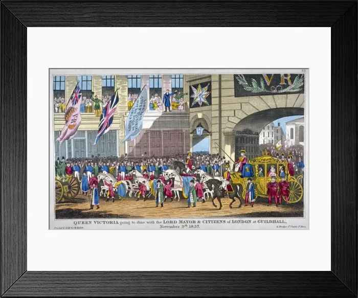 Framed Print : Royal procession passing Temple Bar, London, 1837 Framed Print : Royal procession passing Temple Bar, London, 1837