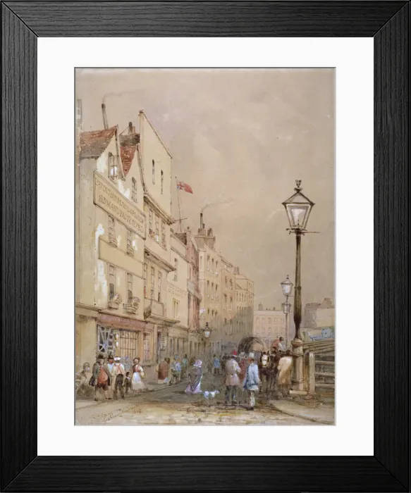 Framed Print : View of Smithfield Market, City of London, 1844. Artist Framed Print : View of Smithfield Market, City of London, 1844. Artist