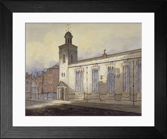 Framed Print : View of St Katherine Crees sundial, City of London, c1815. Artist: William Pearson Framed Print : View of St Katherine Crees sundial, City of London, c1815. Artist: William Pearson