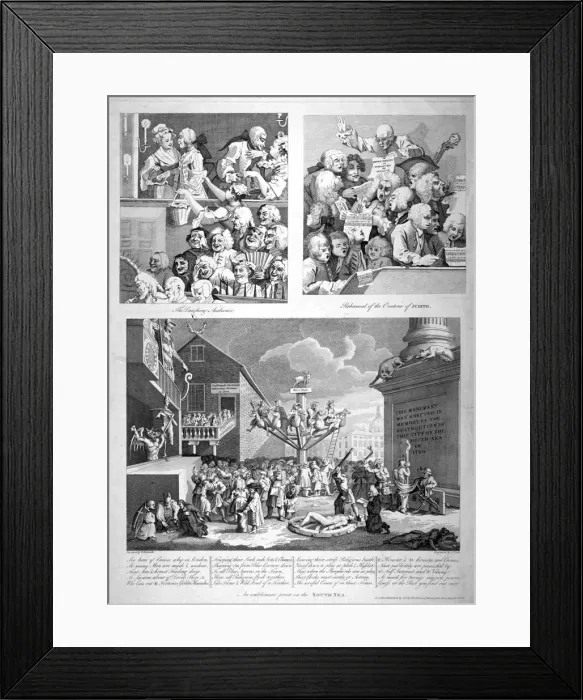 Framed Print : An emblematic print on the South Sea, 1800. Artist: Thomas Cook Framed Print : An emblematic print on the South Sea, 1800. Artist: Thomas Cook