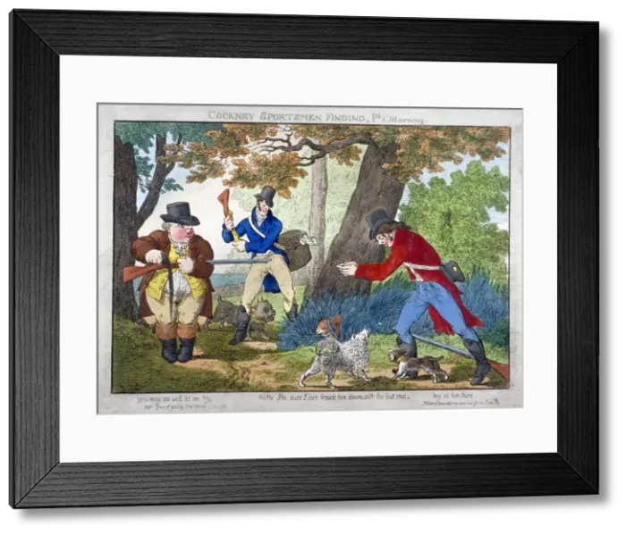 Framed Print : Cockney Sportsmen Finding, Part 1. Morning, 1800 Framed Print : Cockney Sportsmen Finding, Part 1. Morning, 1800