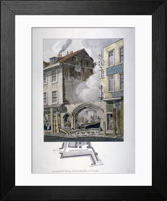 Framed Print : Priory of Holy Trinity or Christchurch, Creechurch Lane, City of London, 1815. Artist Framed Print : Priory of Holy Trinity or Christchurch, Creechurch Lane, City of London, 1815. Artist