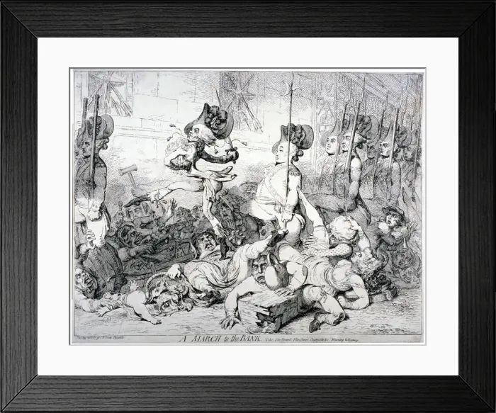 Framed Print : A march to the Bank, vide the Strand, Fleet Street, Cheapside &c morning & evening Framed Print : A march to the Bank, vide the Strand, Fleet Street, Cheapside &c morning & evening
