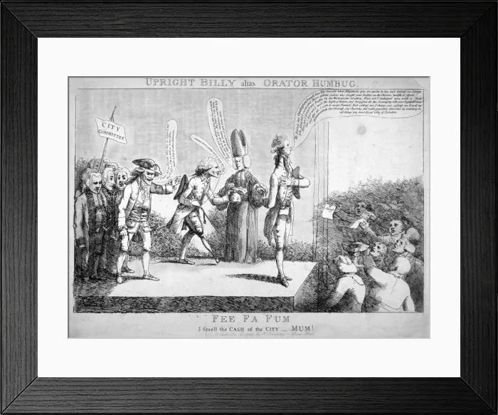 Framed Print : Upright Billy, alias Orator Humbug, 1788 Framed Print : Upright Billy, alias Orator Humbug, 1788