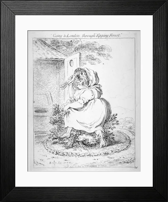 Framed Print : Going to London through Epping Forest, 1802 Framed Print : Going to London through Epping Forest, 1802