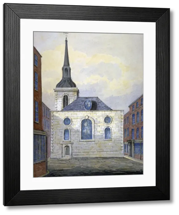Framed Print : Church of St Mary Abchurch, City of London, c1815. Artist: William Pearson Framed Print : Church of St Mary Abchurch, City of London, c1815. Artist: William Pearson