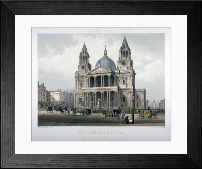Framed Print : St Pauls Cathedral, City of London, 1851. Artist: Thomas Picken Framed Print : St Pauls Cathedral, City of London, 1851. Artist: Thomas Picken