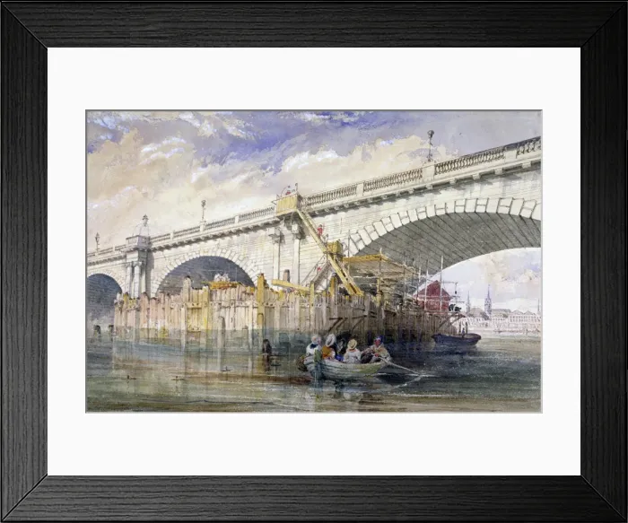 Framed Print : Coffer dam erected for repairing the pier of Blackfriars Bridge, London, c1870. Artist Framed Print : Coffer dam erected for repairing the pier of Blackfriars Bridge, London, c1870. Artist