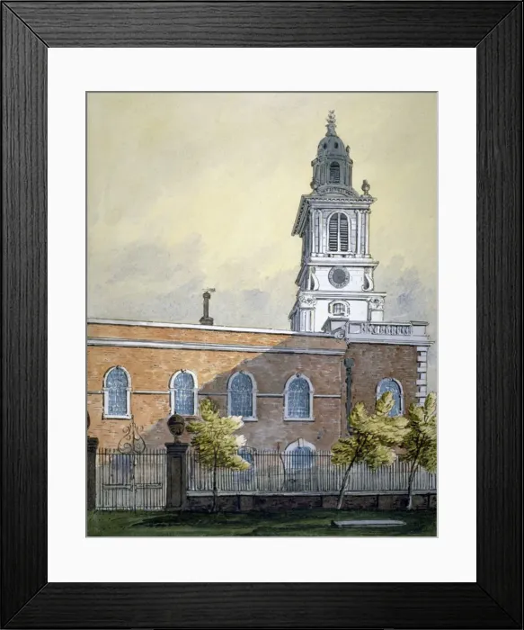 Framed Print : Church of St Botolph without Bishopsgate, City of London, c1815. Artist: William Pearson Framed Print : Church of St Botolph without Bishopsgate, City of London, c1815. Artist: William Pearson