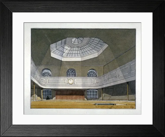 Framed Print : Interior view of the Kings Weigh House, Eastcheap, City of London, 1819. Artist Framed Print : Interior view of the Kings Weigh House, Eastcheap, City of London, 1819. Artist