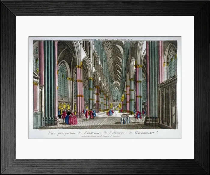 Framed Print : Interior view of Westminster Abbey, London, c1755 Framed Print : Interior view of Westminster Abbey, London, c1755