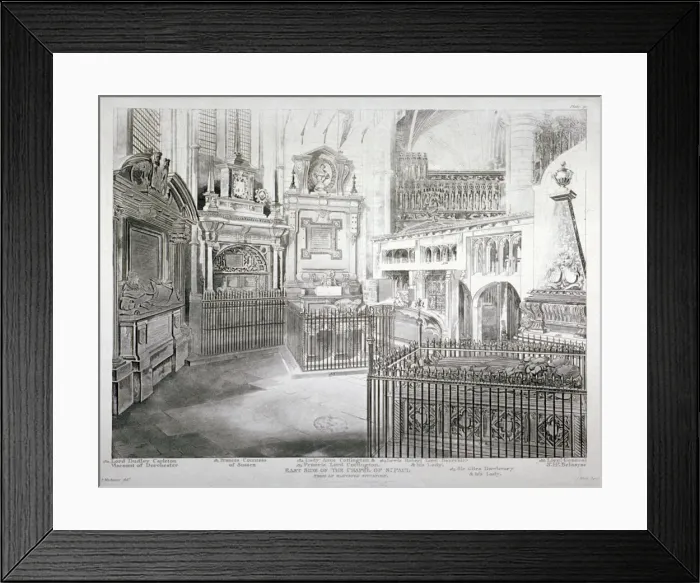 Framed Print : St Pauls Chapel, Westminster Abbey, London, 1812. Artist: J Bluck Framed Print : St Pauls Chapel, Westminster Abbey, London, 1812. Artist: J Bluck